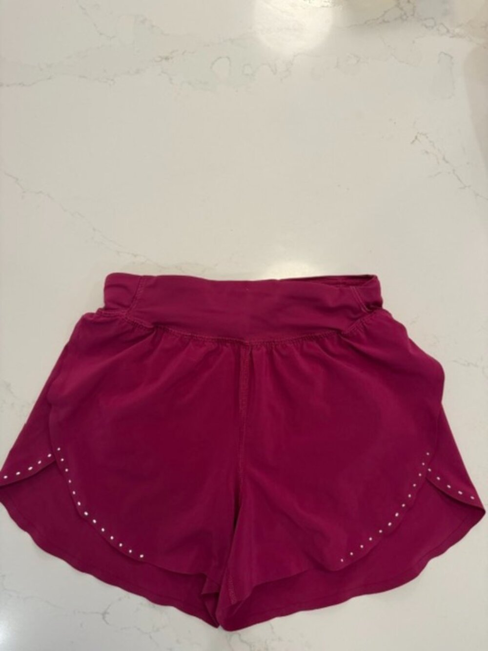 Lululemon Fast & Free Reflective High Rise 3" Shorts Dramatic Magenta Size 0